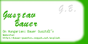 gusztav bauer business card